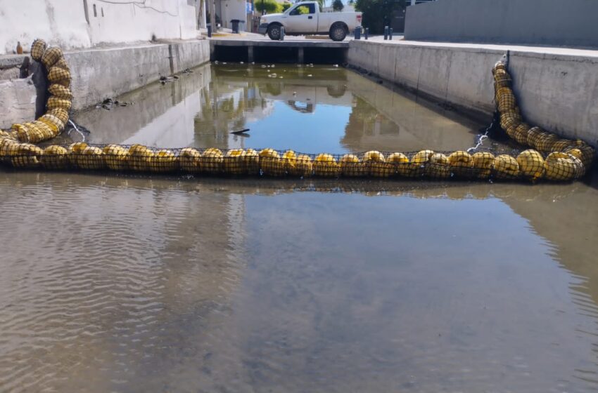  Se suma otra biobarda más a Mazatlán para retener el paso de basura hacia el mar