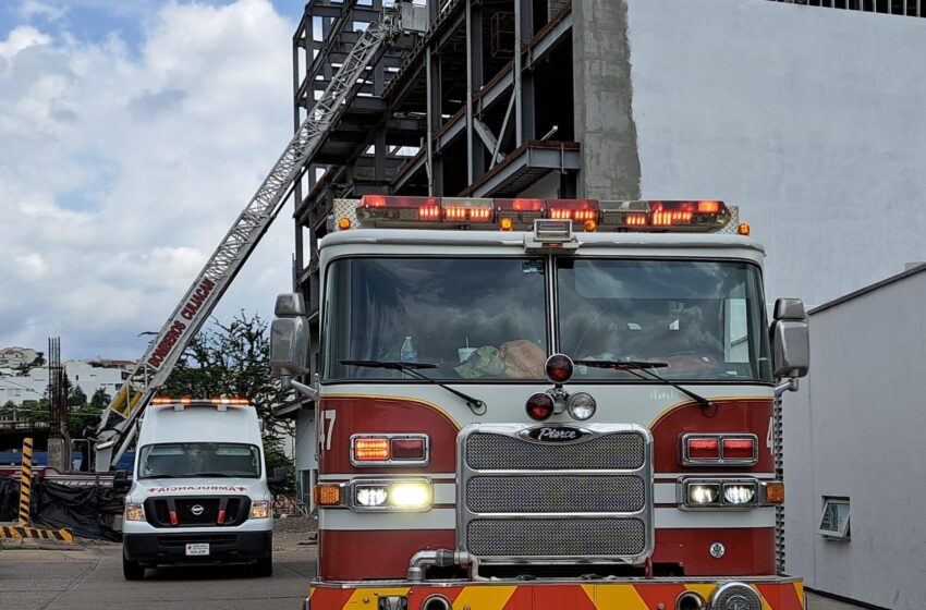  Cae trabajador de la construcción de seis metros en edificio de Culiacán