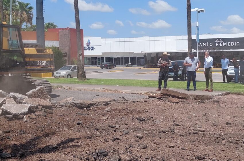  En Ahome, obra de pavimentación de un tramo del bulevar Rosales podría concluir antes de lo proyectado