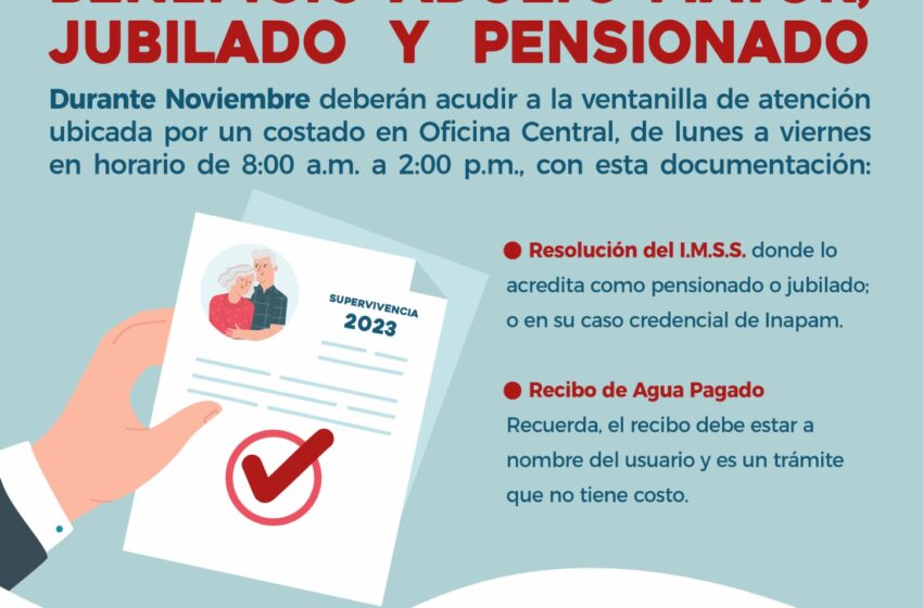  Arranca JUMAPAM campaña para actualizar el padrón de adultos mayores, jubilados y pensionados