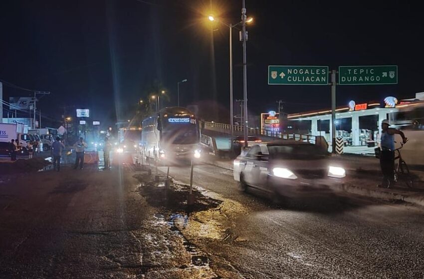  Reabren dos carriles en acceso norte de Mazatlán pese a obras de reparación