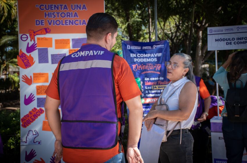  Continúa el compromiso contra la Violencia hacia la Mujer en el Parque Revolución en Culiacán