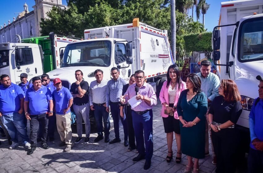  Mazatlán tiene nueva flotilla de camiones recolectores de la basura con inversión de más de 25 mpd