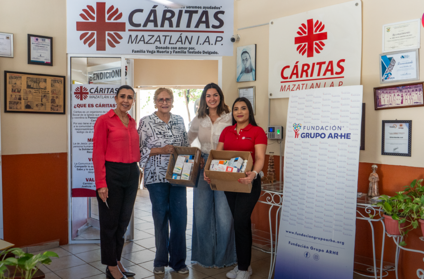 Fundación Grupo ARHE entrega donativo de medicamentos a Cáritas, IAP