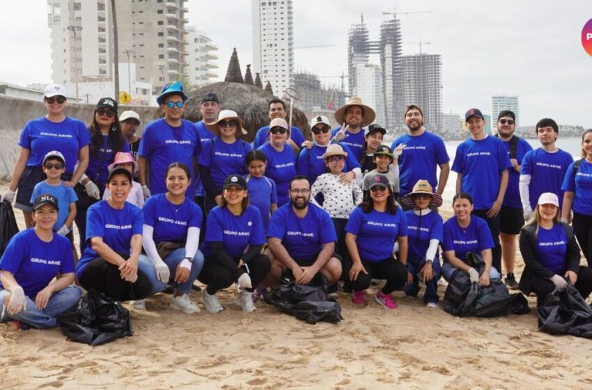 Fundación Grupo ARHE se suma a jornada de limpieza de playas en Mazatlán